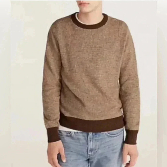 Rugged merino wool bird's-eye tipped sweater boys small - Picture 2 of 10